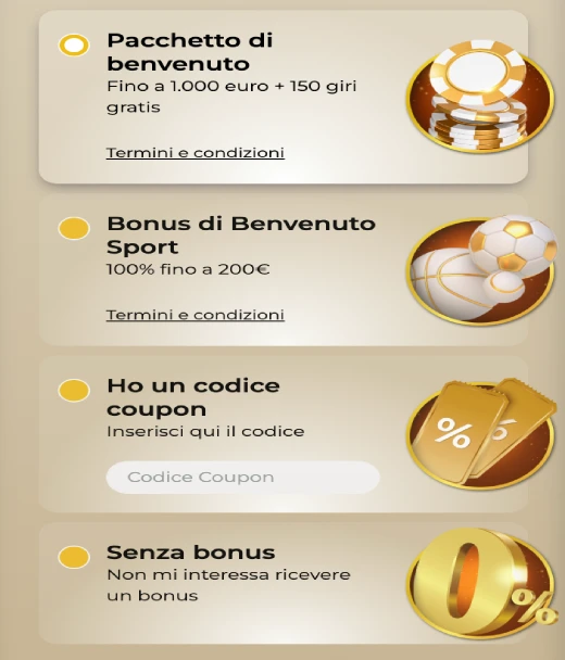 Come Registrarsi su Winmega Casino